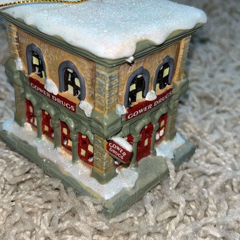It’s A Wonderful Life Gower Drugs Enesco Brighten Up Porcelain Ornament 2002